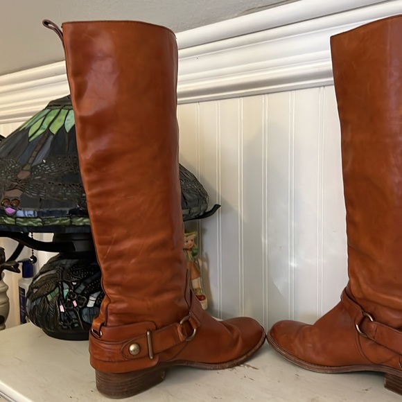 Coach Natalie cognac brown leather riding boots - Picture 6 of 9